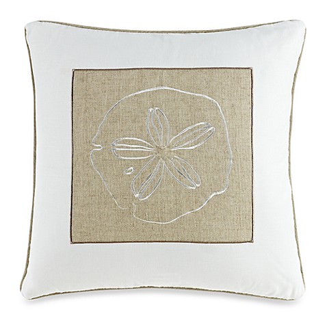 Solid Seashell White Square Throw Pillow - Bed Bath & Beyond