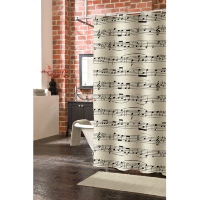 Musicology 72Inch by 75Inch Shower Curtain  Bed Bath  Beyond