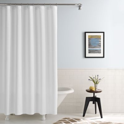 Real Simple® Shower Curtain in Linear White - Bed Bath & Beyond