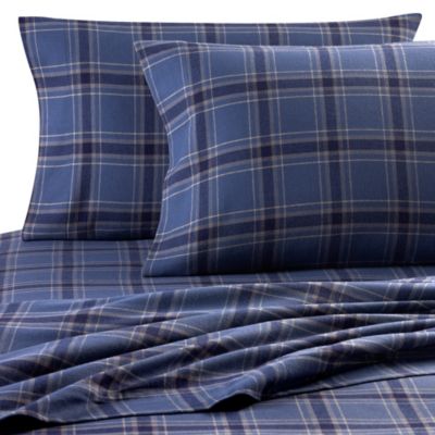 Buy Palais Royale™ Portuguese Flannel California King Sheet Set in Navy ...