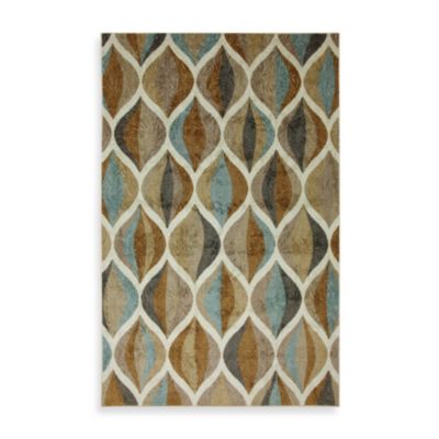 Buy Mohawk Home Lascala Chevron Stripe Indoor Rugs in Blue from