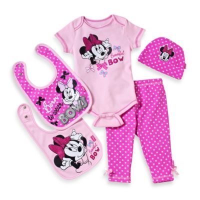 Minnie Mouse Beautiful Bow 5-Piece Gift Set in Pink Dot - Bed Bath & Beyond