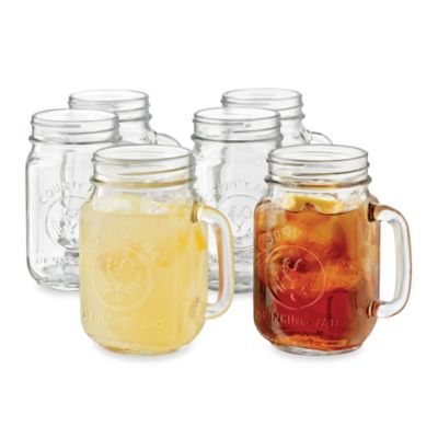 drinking jars libbey mason country ounce folk set