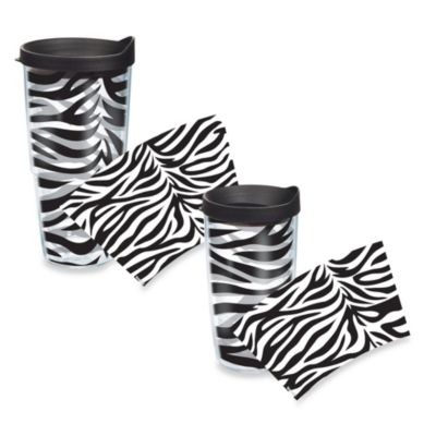 zebra tumblers Lid Tervis® Tumblers Black Wrap Stripe Bed  with Zebra