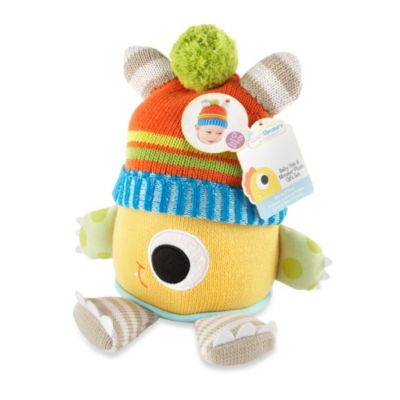 Baby Aspen Clyde the Monster Plush Toy & Knit Baby Hat Gift Set ...