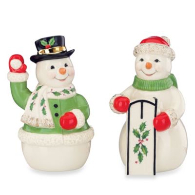 Buy Lenox® Holiday Snowmen Salt and Pepper Shakers from Bed Bath & Beyond