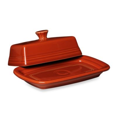 Fiesta® Extra-Large Covered Butter Dish in Paprika - Bed Bath & Beyond