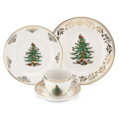 Spode® Christmas Tree Gold Dinnerware Collection - Bed Bath & Beyond