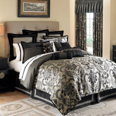 Waterford® Ormonde Duvet Cover in Black and Gold - Bed Bath & Beyond