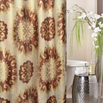 Sun Medallion 72-Inch x 72-Inch Shower Curtain in Red/Gold - Bed Bath ...