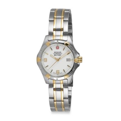 Wenger® Ladies Swiss Military Standard Issue Two-Tone Stainless Steel ...