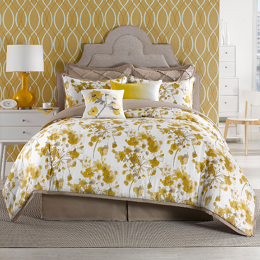 2 Pc Anthology Tabitha Girl S Twin Xl Comforter Set Yellow Floral
