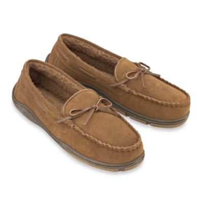 rockport men's suede moccasin slippers