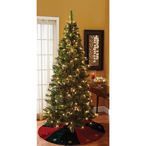 7-Foot Pre-Lit Cashmere Mixed Pine Christmas Tree with Stand - Bed Bath & Beyond