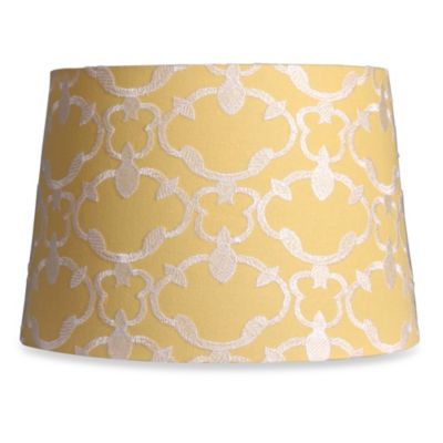 Buy Mix & Match Medium 13-Inch Embroidered Linen Drum Lamp Shade in ...