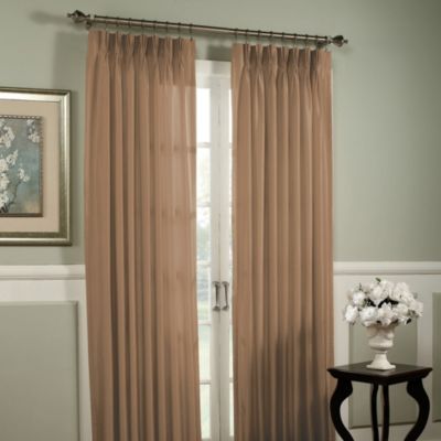 Argentina Pinch Pleat Back Tab Interlined 108-Inch Window Curtain Panel ...