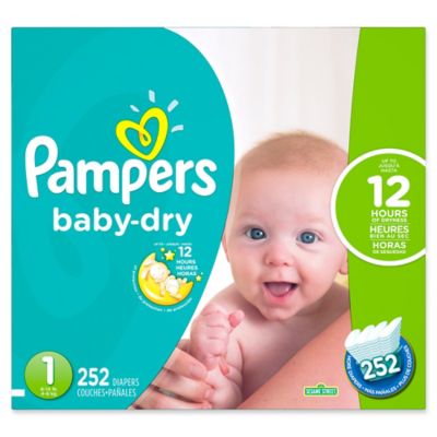 Pampers® Baby Dry™ 252-Count Size 1 Economy Pack Plus Disposable ...