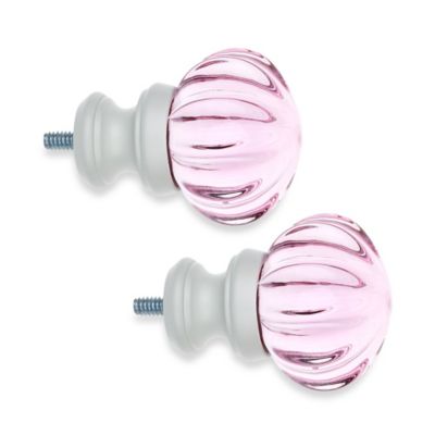 Pink Crystal Curtain Rod Finials  Curtain Menzilperde.Net