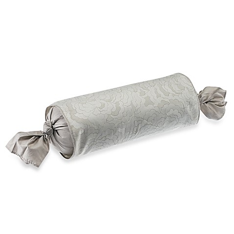 Barbara Barry Dream Petal Garden Neckroll Throw Pillow in White - Bed Bath & Beyond