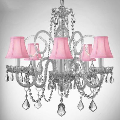 Gallery Style Crystal Chandelier with Shades - Bed Bath & Beyond