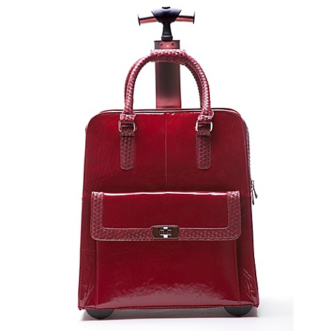 Buy Hand Accessories Jacqueline Trolley Bag with 360 Degree Wheels in Crimson Rose from