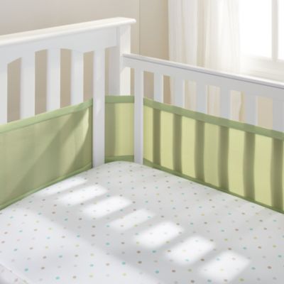 BreathableBabyreg Mix  Match Breathable Mesh Crib Liner in Sage Mist