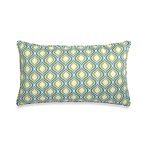 Oversized Rectangular Outdoor Throw Pillow in Blue/Green - Bed Bath & Beyond