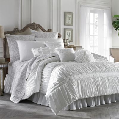 Buy White Ruched Comforter from Bed Bath & Beyond