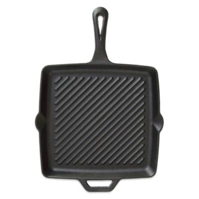 Camp Chef 11-Inch Pre-Seasoned Square Cast Iron Skillet with Ribs in ...