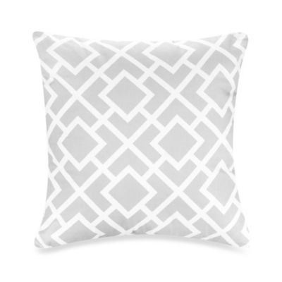 Sweet Jojo Designs Diamond Throw Pillow in Grey/White ...