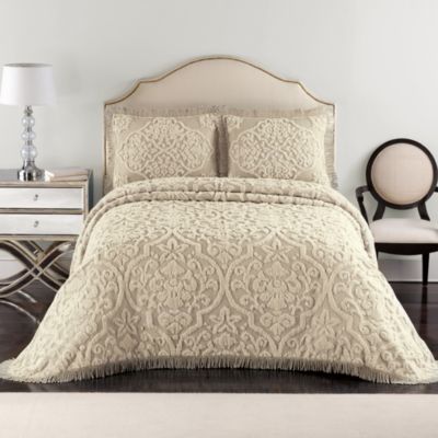 Layla Bedspread in Taupe/Linen - Bed Bath & Beyond