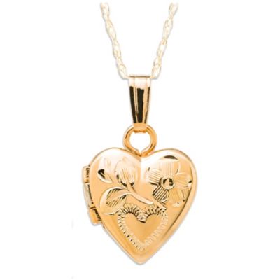 Precious Things Baby 14K Gold Engraved Heart Locket - Bed Bath & Beyond