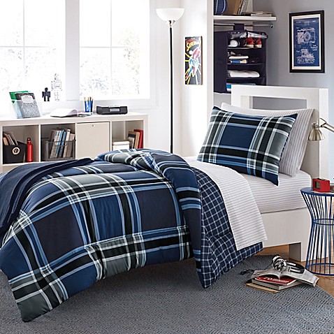 Lucas Reversible Dorm  Comforter Set Bed  Bath  Beyond 