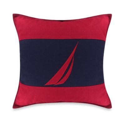 Nautica® Mainsail J-Class Square Throw Pillow in Red - Bed Bath & Beyond