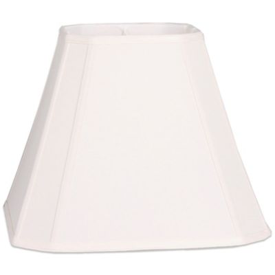 Mix & Match Large 16-Inch Cut Corner Square Lamp Shade in Ivory - Bed ...