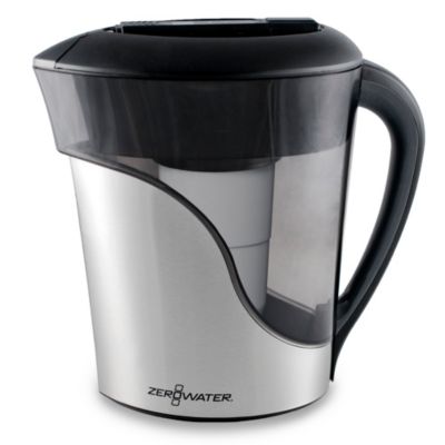 ZeroWater® 8-Cup Stainless Steel Pitcher with TDS Meter - Bed Bath & Beyond