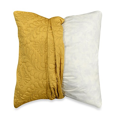 MYOP Pucker Quilt Square Throw Pillow Cover in Sunflower - Bed Bath & Beyond