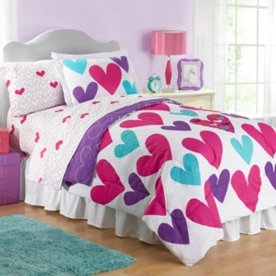 hearts reversible comforter set  bed bath  beyond