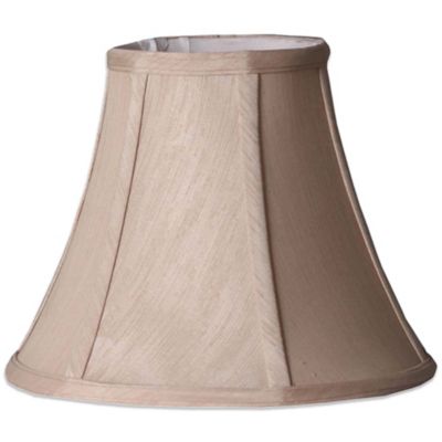 Mix & Match Small 10-Inch Shantung Bell Lamp Shade in Taupe - Bed Bath