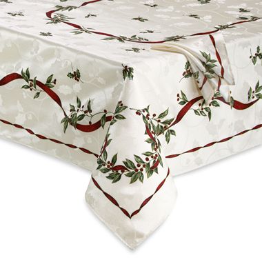 Christmas Laurel Tablecloth and 4-Pack of Napkins - Bed Bath & Beyond