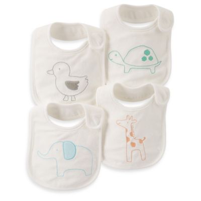 Carter's® Bib 4-Pack in Neutral Print - buybuy BABY