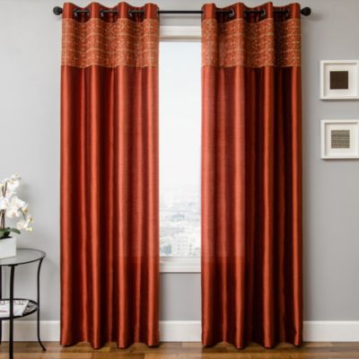 Eva 84-Inch Grommet Top Window Curtain Panel - Bed Bath & Beyond