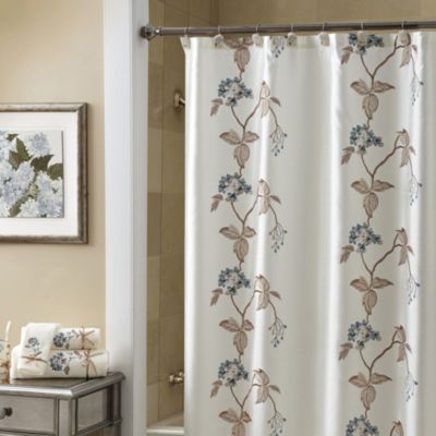 Croscill® Christina Shower Curtain in Blue - Bed Bath & Beyond