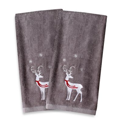 Winter Reindeer Hand Towel (Set of 2) - Bed Bath & Beyond