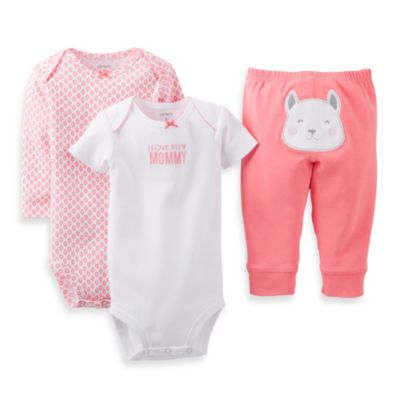 Carter's® 3-Piece Puppy Pant Set in Poppy/White - buybuy BABY