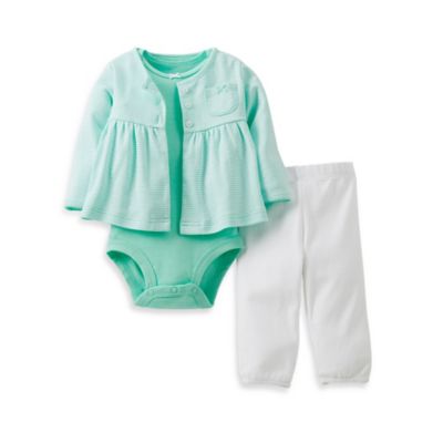 Carter's® 3-Piece Mint Stripe Pant Set - buybuy BABY