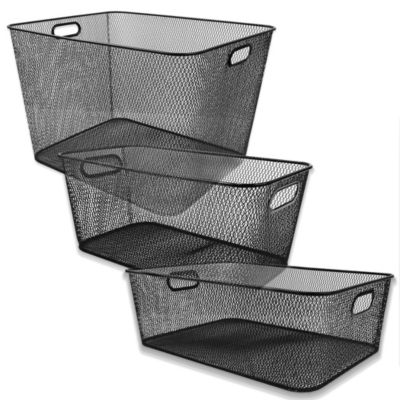 Durable Mesh Storage Bin In Black - Bed Bath & Beyond