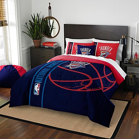 NBA Oklahoma City Thunder Embroidered Comforter Set - Bed 