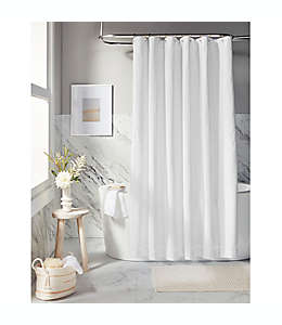 Cortina de baño de algodón Everhome™ Sullivan color blanco brillante
