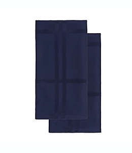 Servilletas de poliéster Simply Essential™ Solid Windowpane color azul marino, 2 piezas